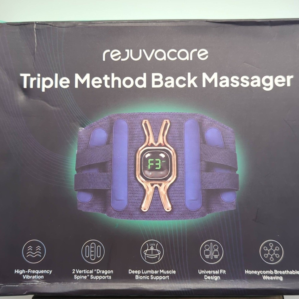 Rejuvacare Back Vibration Massager with Heat, Massage Triple Method